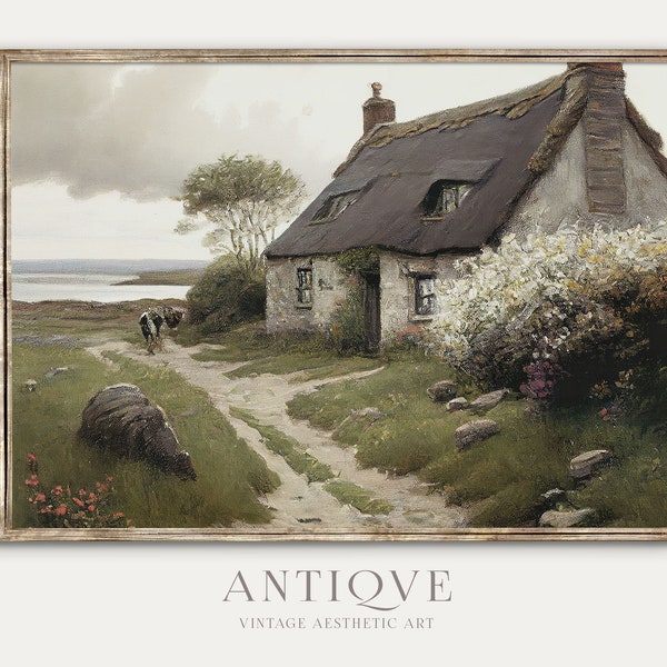 Irish Cottage Painting Etsy