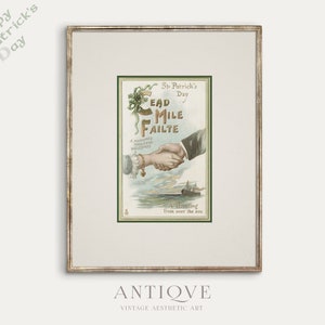 impression vintage de la Saint-Patrick de l'Irlande | Échec du mille cead | Décoration d'intérieur irlandaise américaine | Saint-Paddy | Téléchargement numérique | 718