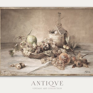 Vintage Still Life Oil Painting | Fruits Art | Digital Download | 023