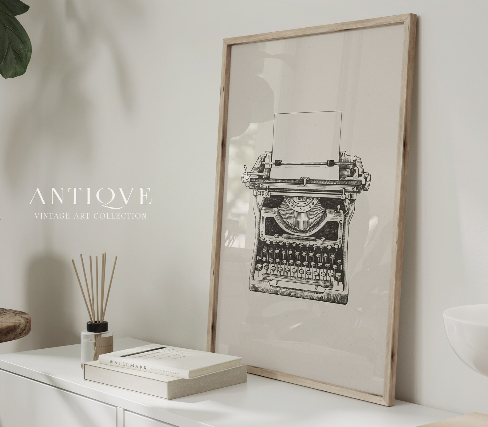 Vintage Typewriter Sketch Dark Academia Art Printable Etsy Australia