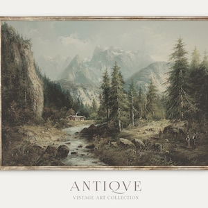 Vintage Forest Print | Green Nature Wall Art | Printable Download | 505