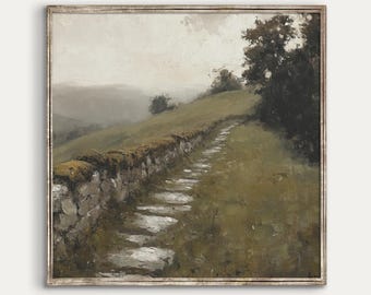 Irish Stone Path Printable Art | Irish Countryside Print | Cottagecore Decor | Digital Download | 2804_SQ