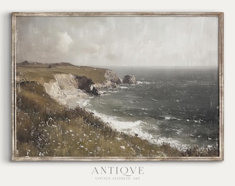Afdrukbare kunst Ierse kustlandschap | Wild Atlantic Way-print | Digitale muurkunst | Iers kustdecor | 2793_H