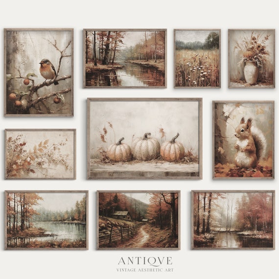 Autumn Gallery Wall | 10 Prints | Earthy Fall Rustic Print Set | Printable Download | S65