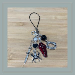 Vampire Phone Charm in Red