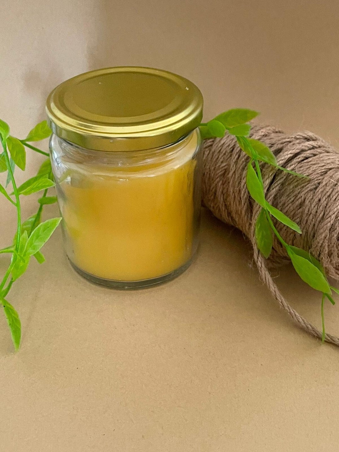 Large Mason Jar Beeswax Candle Etsy