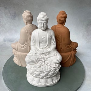 Handcrafted Concrete Meditating Buddha