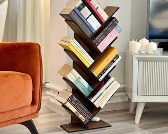 Modern Tree Bookshelf  Shelf Bookcase Book Storage Display Rack for Desktop & Living Room Book Rack Shelf Storage Modern Look Bookshelves