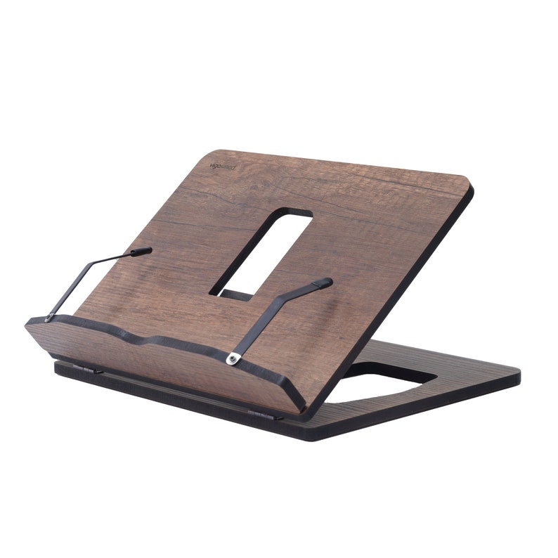 Personalized Adjustable Wooden Book Stand & Cookbook Recipe Etsy