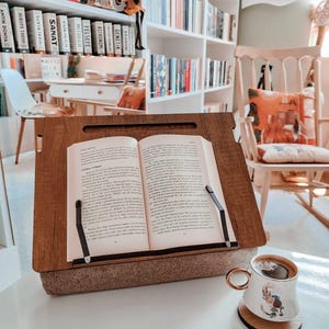 Book Stand with Cushion, Best Gift for Reader, Book Stand for Reading, Working and Reading Desk in Bed, Work From Home, Working Tray for Bed
