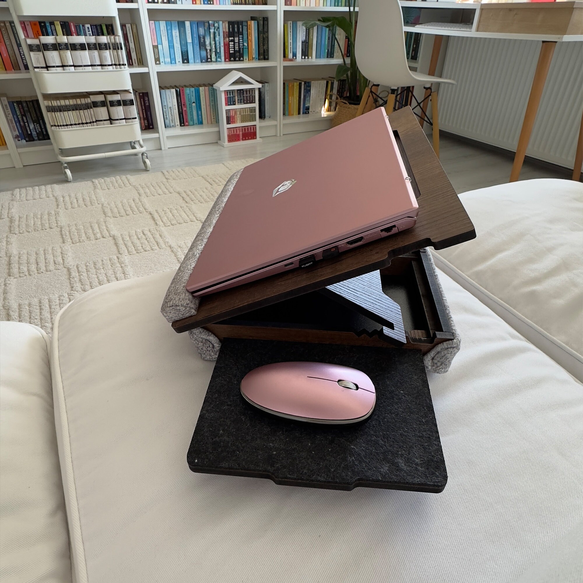 360 Degree Adjustable Wooden Book Stand & Laptop Stand, Cookbook Holder,  Best Reading Gift, Office Desk Setup, Work From Home, Laptop Holder 