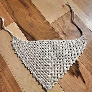 Handmade Crochet Bandana: Soft Acrylic Hair Accessory