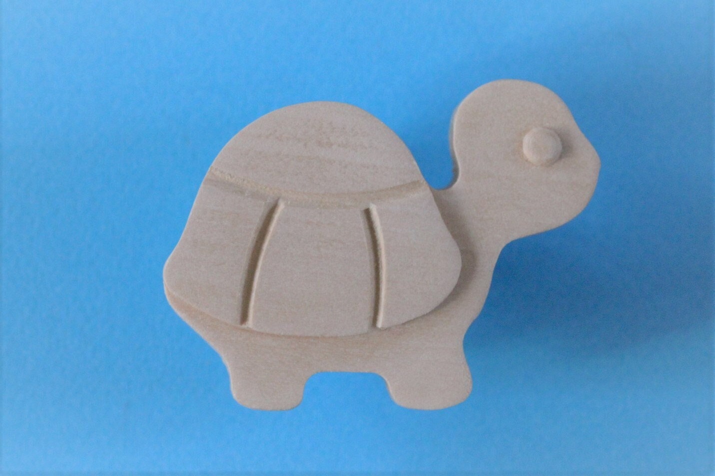 Bouton Poignée de Meuble Tiroir en Relief Tortue Bois Tilleul Décoration Chambre Enfant Idée Cadeau 