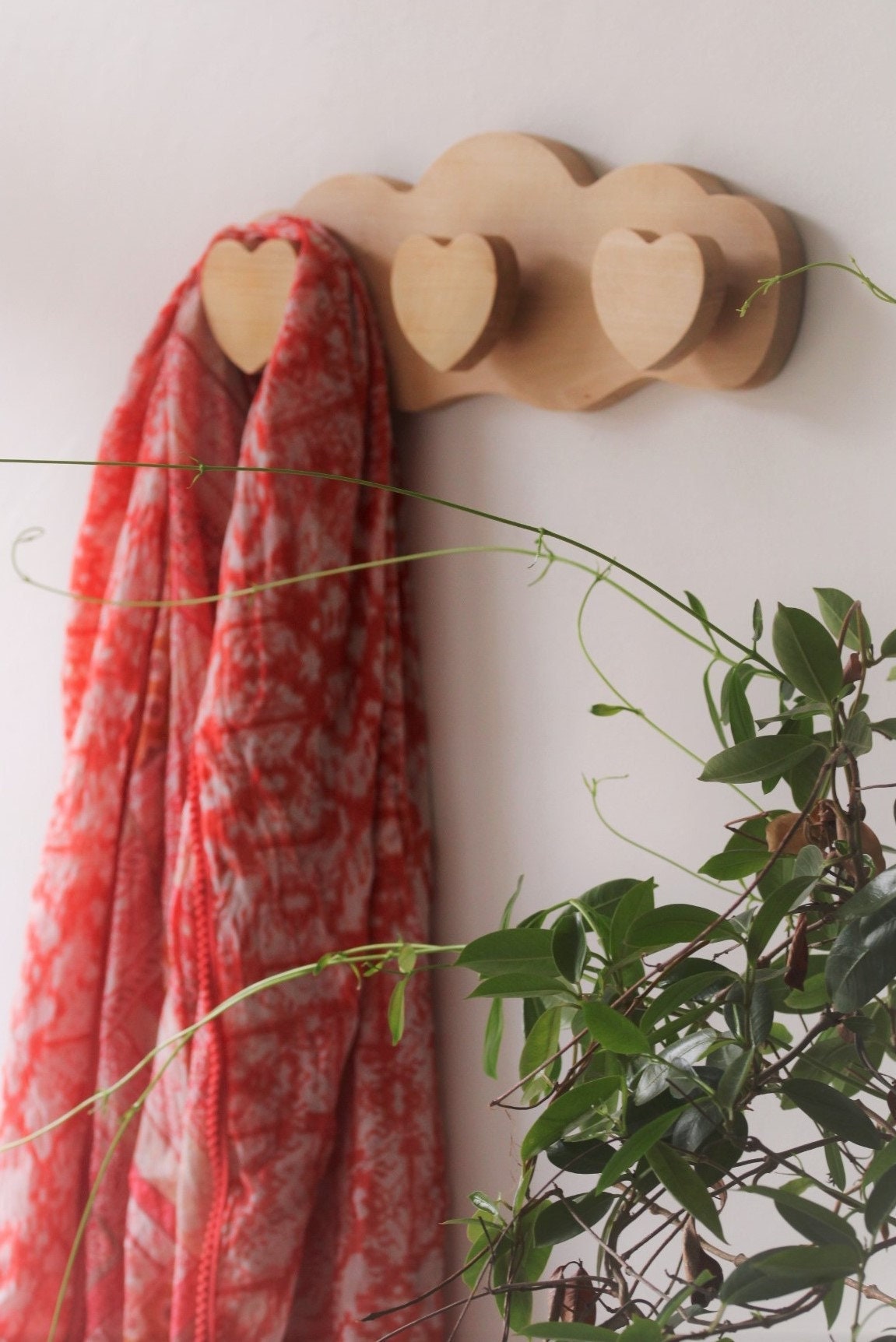 Porte Manteau Équipé de 3 Patères à Choisir en Bois Tilleul Décoration Maison