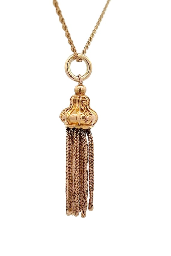 9ct gold tassel best sale necklace
