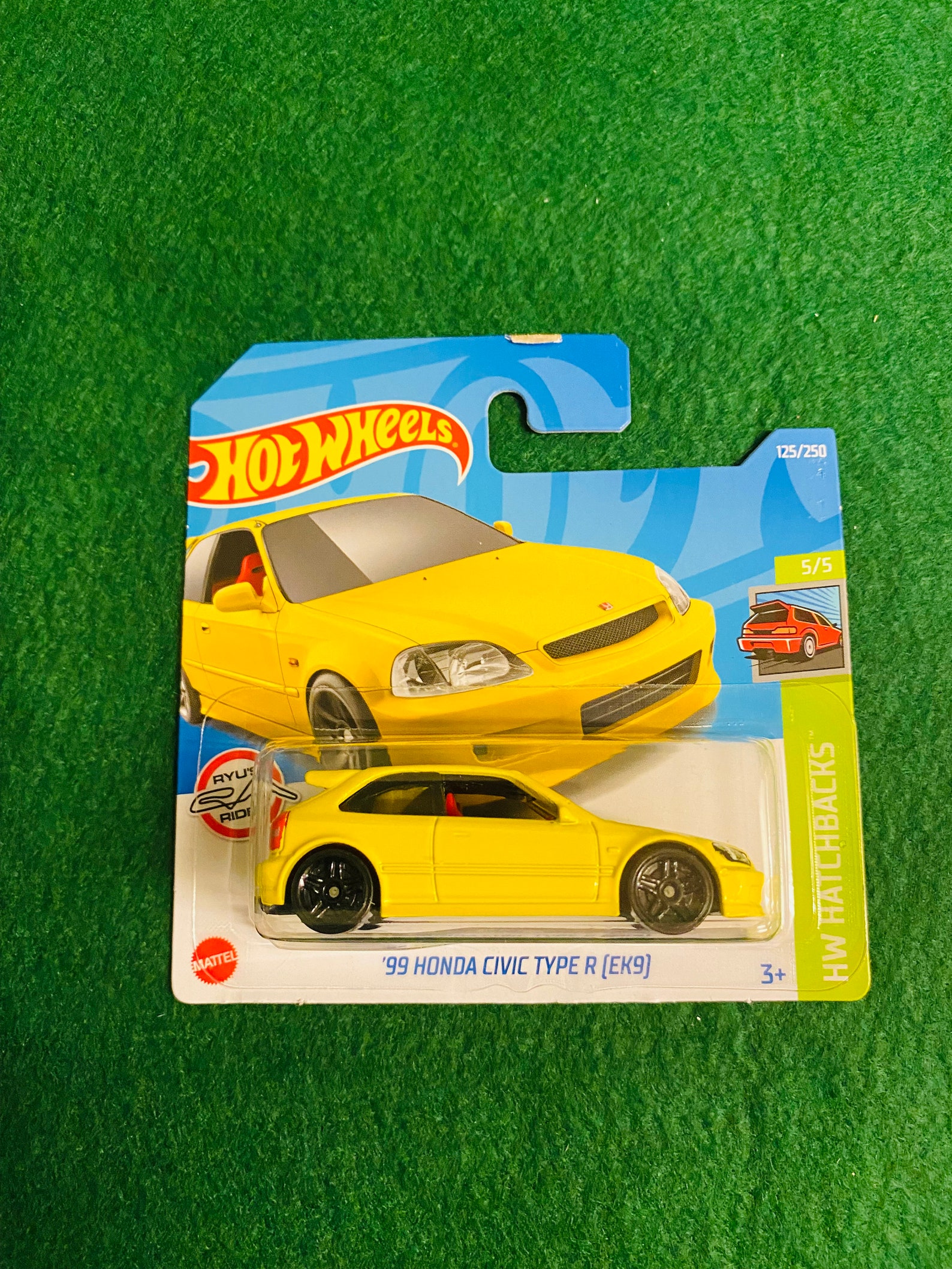 Hot Wheels '99 Honda Civic Type R EK9 Yellow Hw Etsy