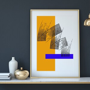 Yellow Poster Printable Wall Art Printable Art, Abstract Wall Decor, Wall Decor Prints Yellow, Abstract Poster, Minimalist Print image 2