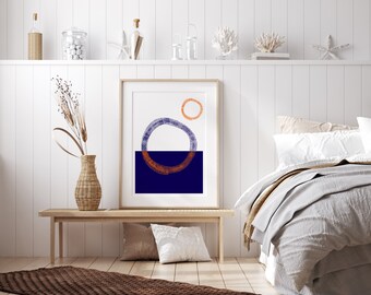 Printable Wall Art Abstract Navy Blue | Printable Art, Abstract Wall Decor, Wall Decor Prints Abstract Navy Blue