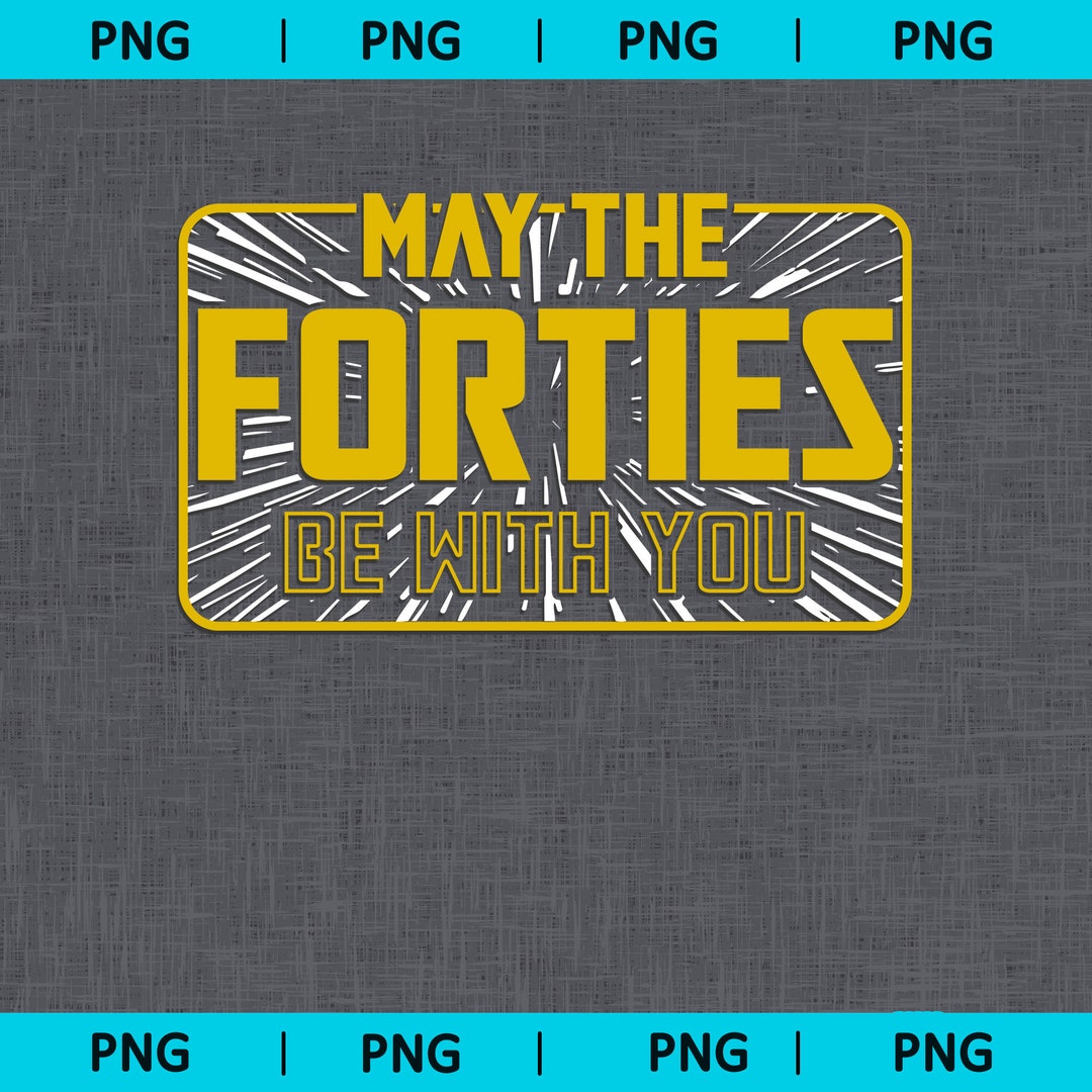 May The Forties Be With You Tortenaufsatz - Glitzerndes 40. Geburtstag Dekor