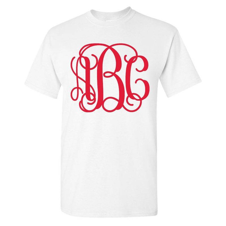 Sale Cheap Monogrammed shirt monogram unisex tshirt custom personalized shirt short sleeve monogrammed shirt bridal party wedding gift image 8