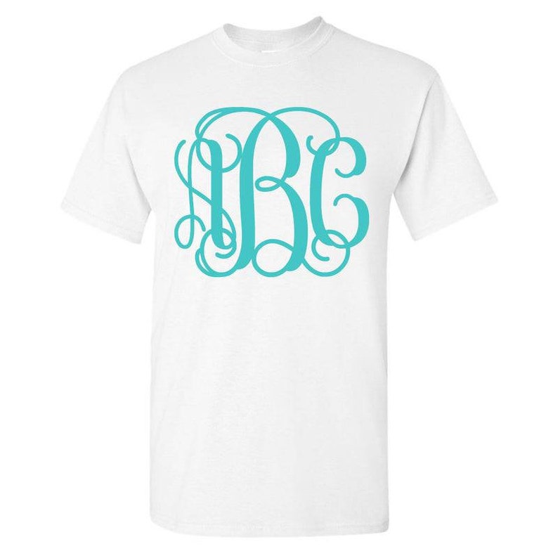 Sale Cheap Monogrammed shirt monogram unisex tshirt custom personalized shirt short sleeve monogrammed shirt bridal party wedding gift image 9