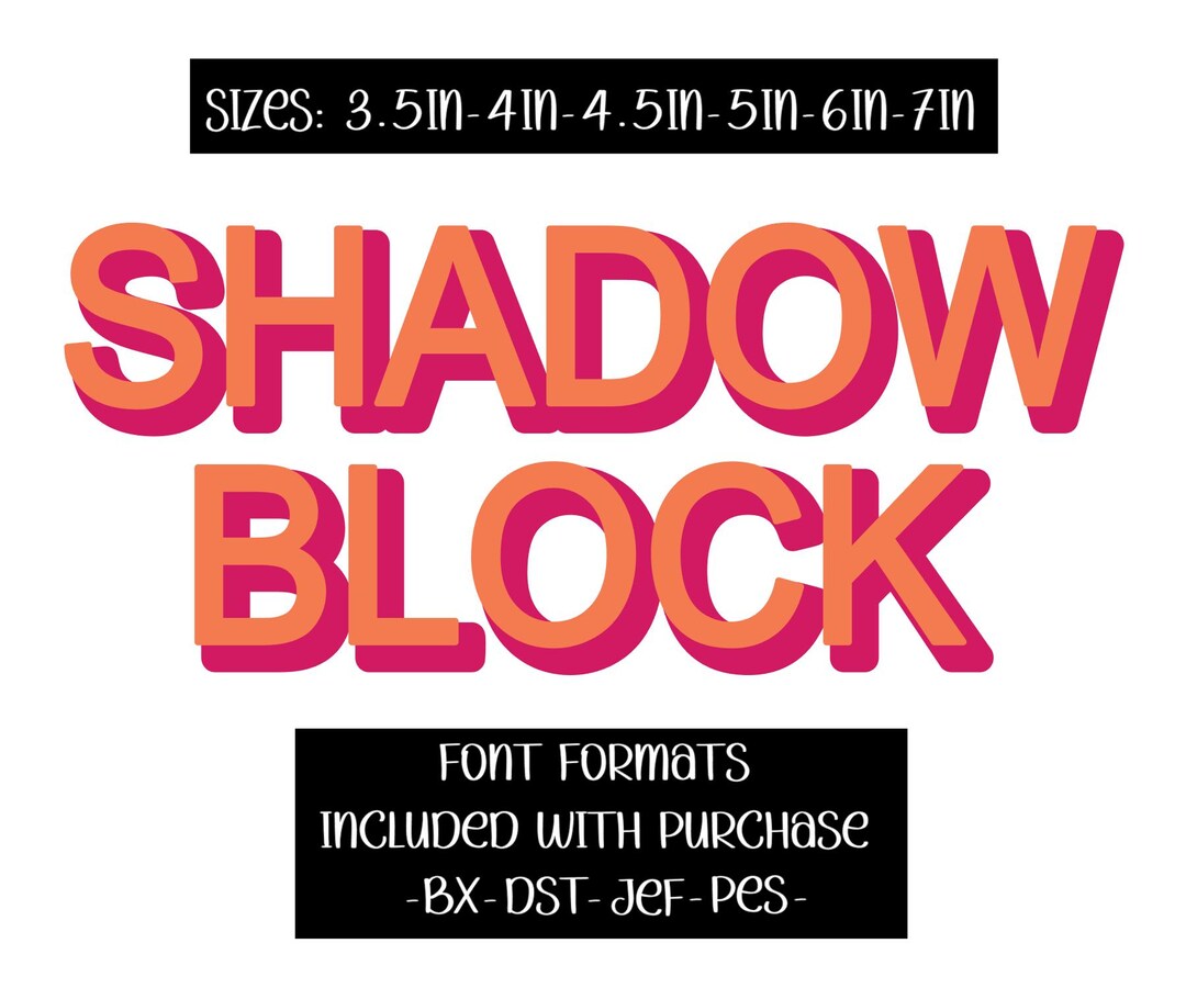 Embroidery Shadow Block Monogram Design , Bx Font, Machine Embroidery ...