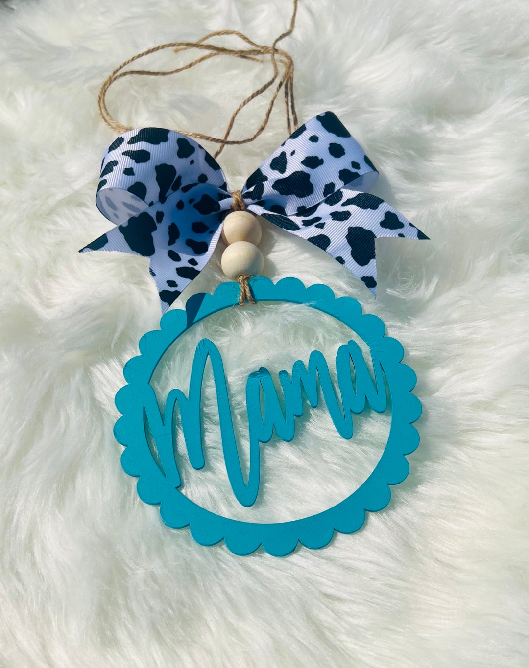 Mama Nana Mimi Car Monogram Tag, Wood Car Charm, Wooden Car Charm, Wood