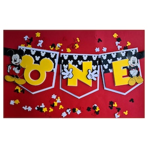 Personalized Mickey Mouse 1st Birthday Banner