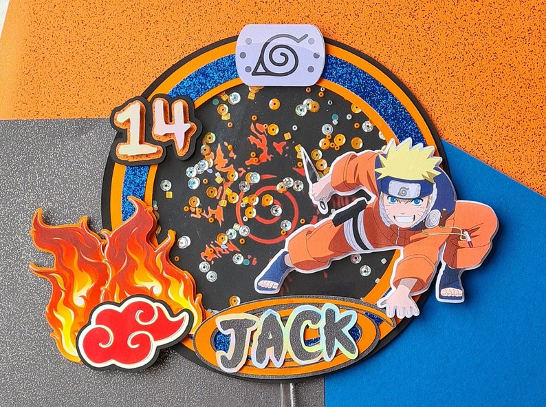 Naruto Cake Topper 3D Naruto Shaker Cake Topper Naruto Party Etsy India