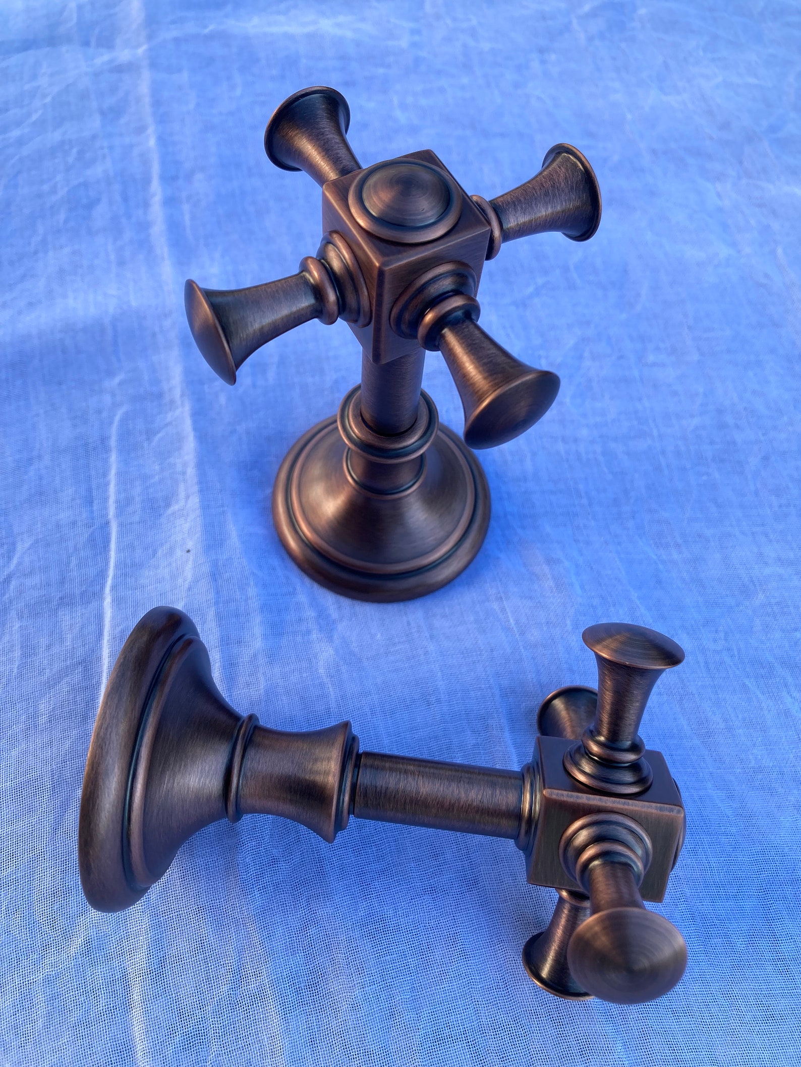 Vintage 8inch Wide Spread Faucet With Cross Handles Oil Etsy