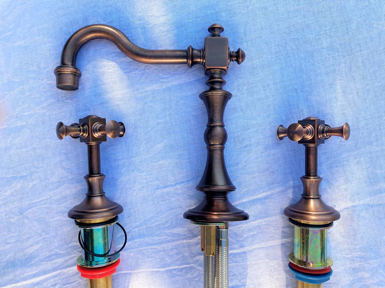 Vintage 8inch Wide Spread Faucet With Cross Handles Oil Etsy