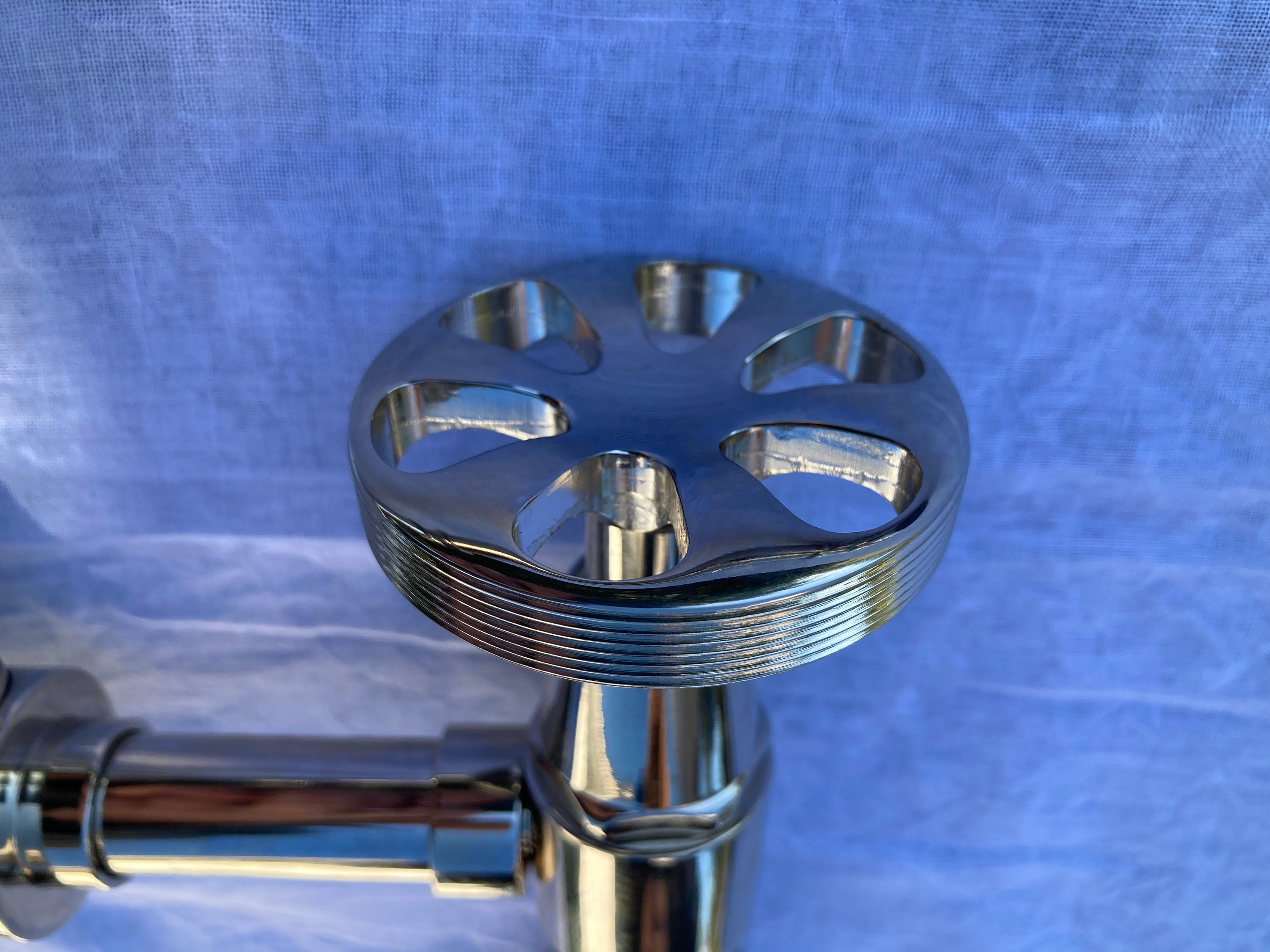 Edison Bridge Bathroom Faucet With Popup Drain Polished Nickel Etsy