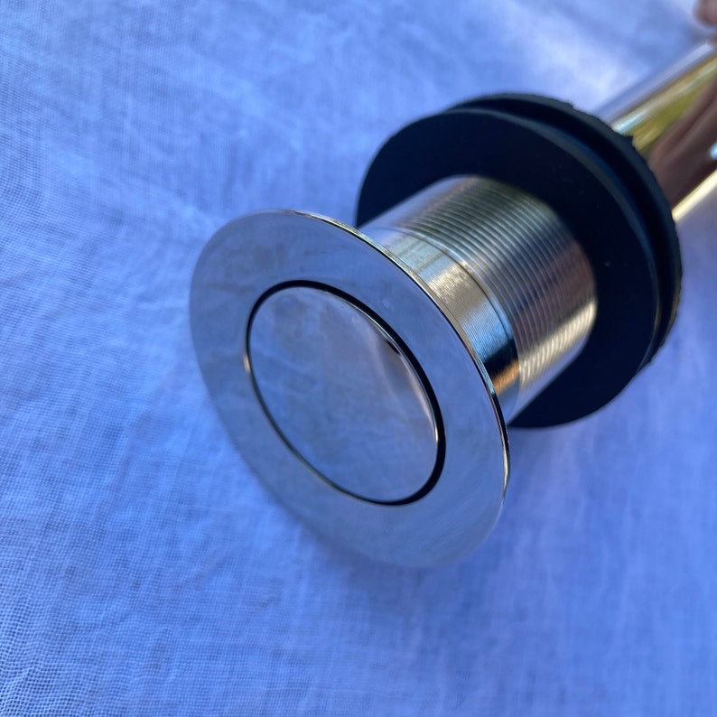 Edison Bridge Bathroom Faucet With Popup Drain Polished Nickel Etsy