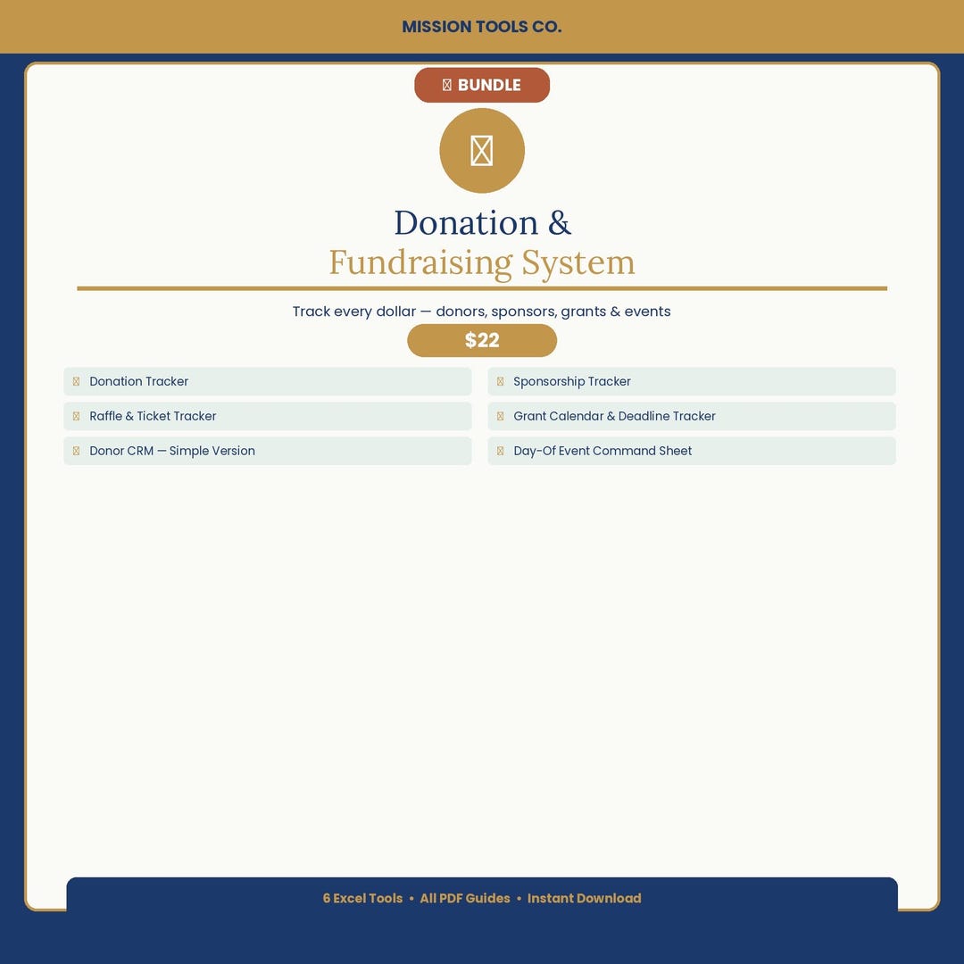 Grant Raffle Header Nonprofit Donation & Fundraising System Bundle | Donation Tracker ...