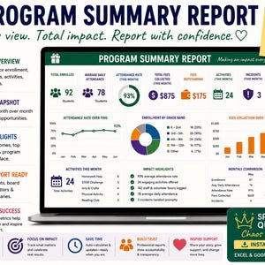 After School Program Management Spreadsheet | Attendance, Fees, Roster (Digital Download) image 10