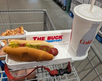 Glizzy Caddy: Costco Cart Hot Dog & Drink Holder - The Buck Fiddy - Funny Gift for Costco Fans