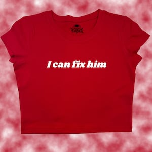 Ich kann ihn in Kleinbuchstaben ändern | witzig bauchfrei | Y2K Bauchfreies Top | Baby T-Shirt | Süßes Crop Top