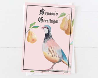 &quot;Grußkarte &quot;&quot;Rebhuhn-Saison&quot;&quot;.&quot;