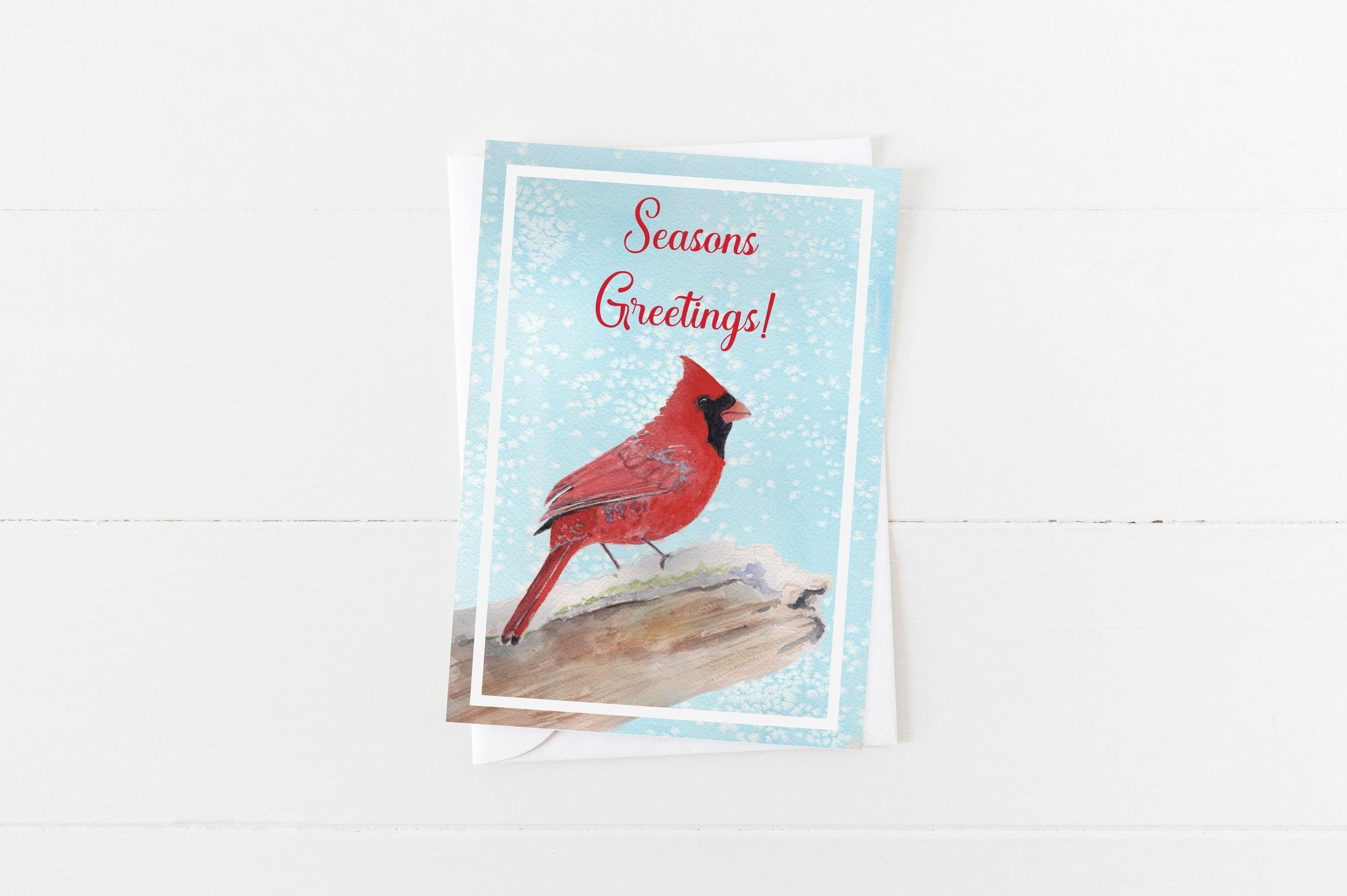 Cardinal Season's Gruß-Karte