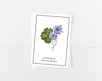 Blaue Alpenblumen Karte