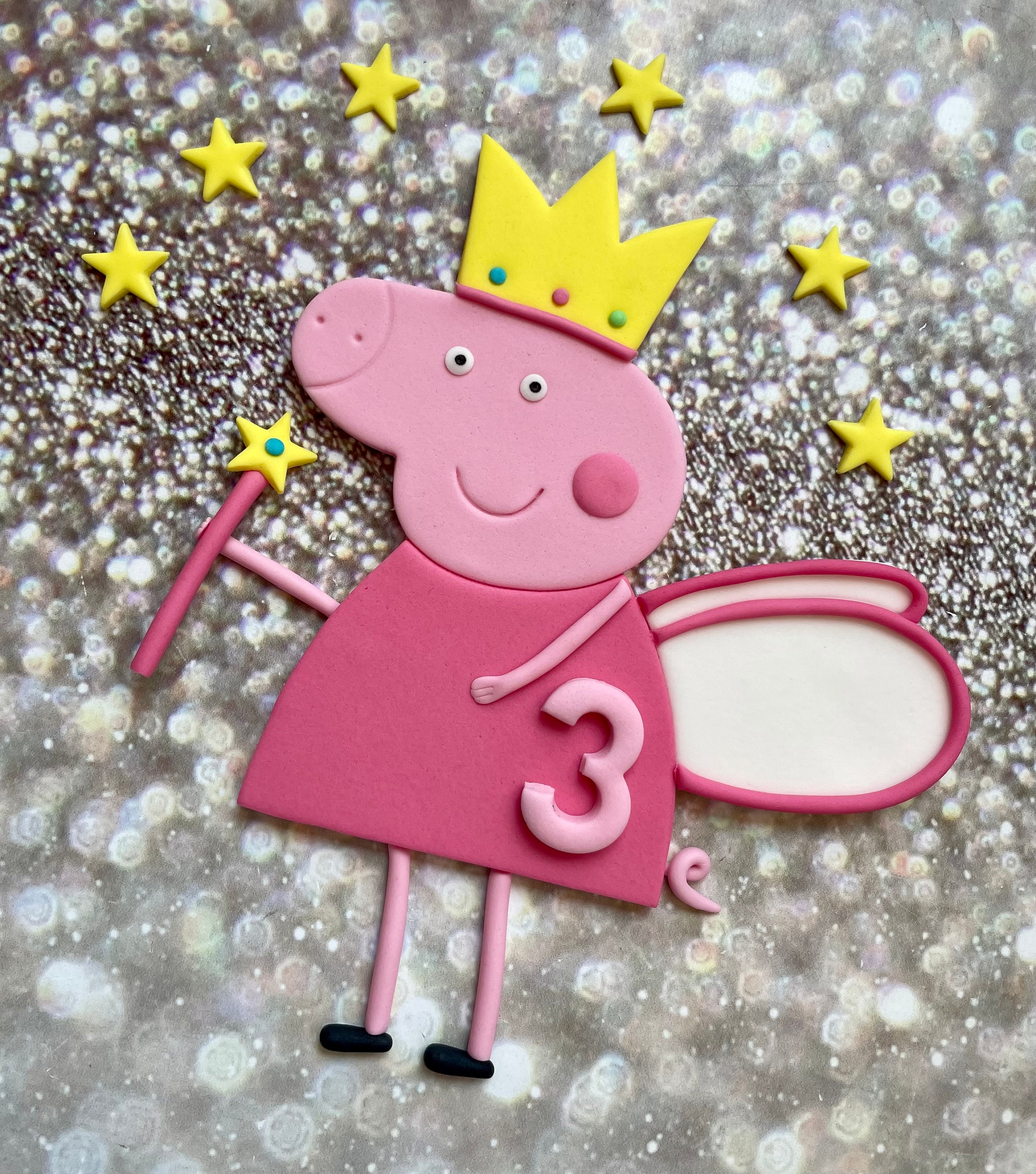 SugArt Cartoon Pig Party Cake Toppers - Set Of Edible