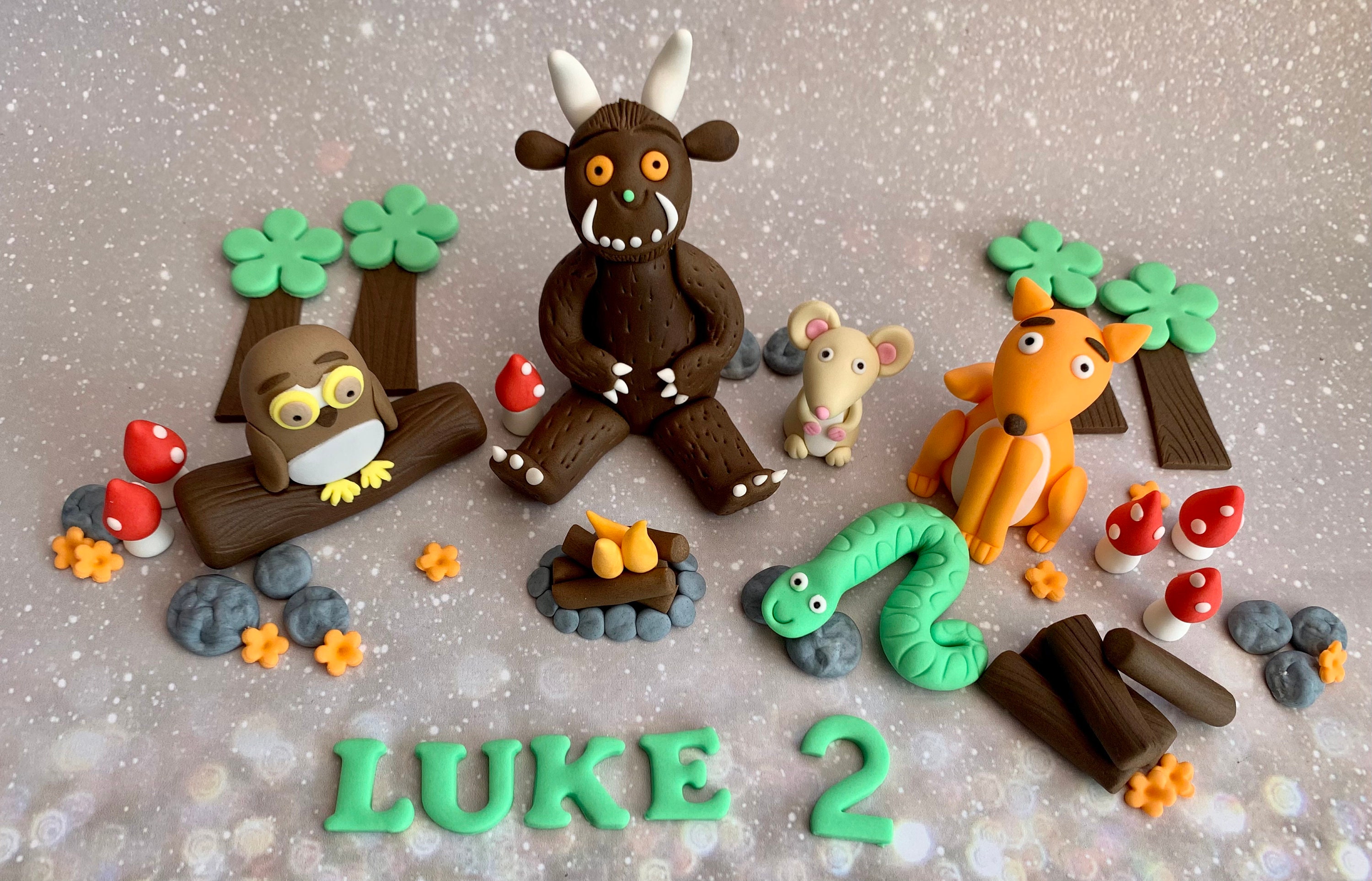Gruffalo Cake Topper Edible Fondant Birthday Mouse Fox Owl Etsy UK