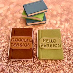 Retirement Gift, Retiring Books, Fondant Cake Topper, Cupcake Toppers Leavers Book Thank You Gift, School Teacher Personalised, Custom Decor