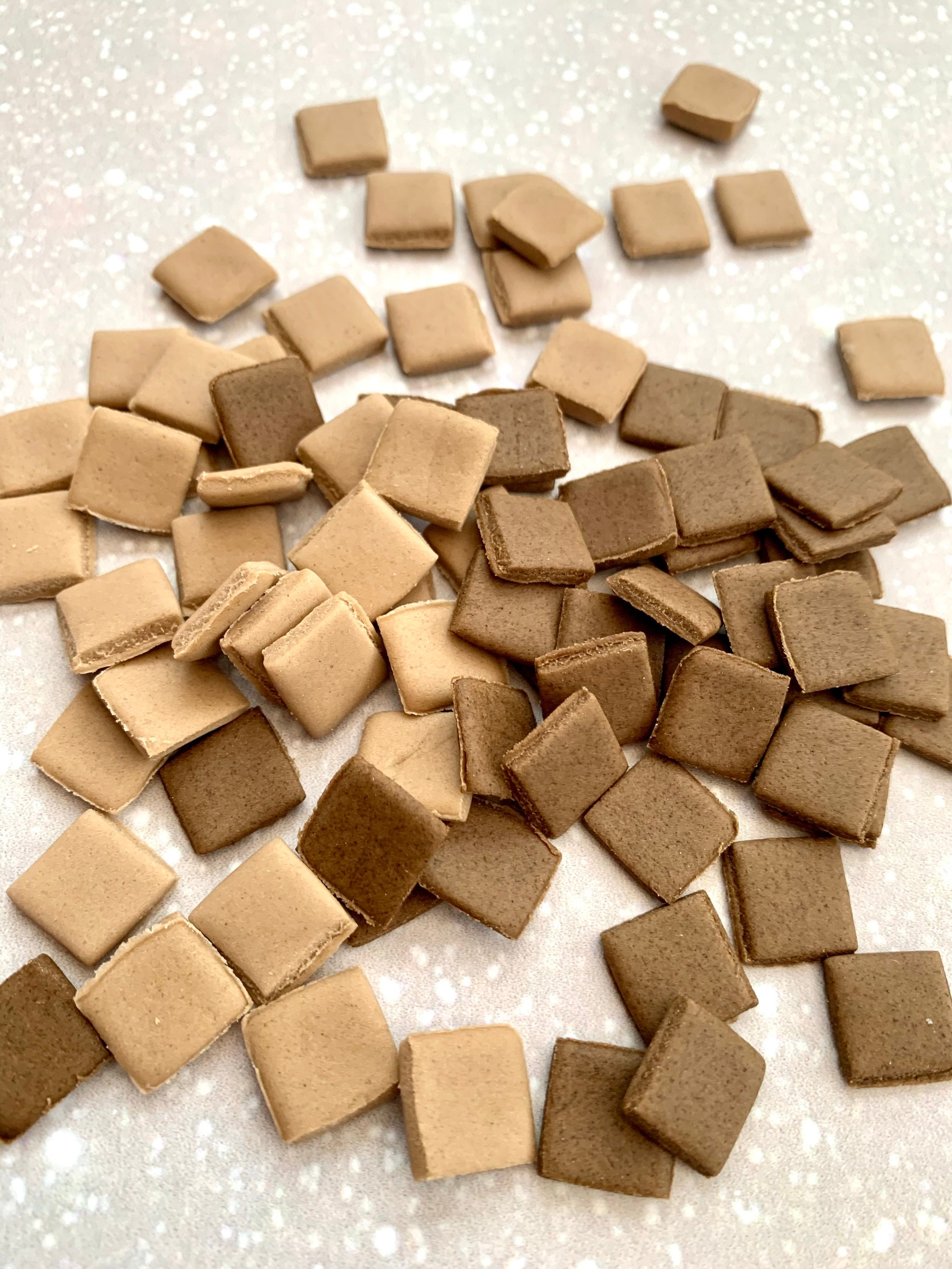 Square Pixel Tiles Cake Topper Set