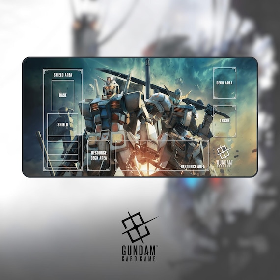 ガンダムツーメカプレイマット：アニメTCGデスクマット16インチx32