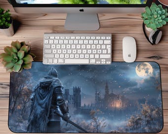 Elden Ring Schreibtischmatte - XL Gaming Mauspad, Fantasy Art Schreibtischdekor, Anime-inspiriertes Geschenk für den Arbeitsplatz