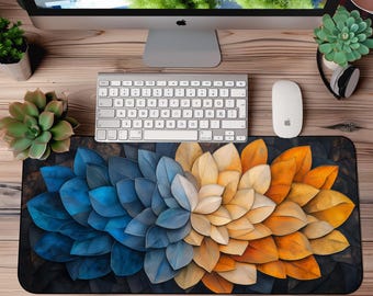 Colorful Leaves Desk Mat: XL Gaming Mouse Pad, Non-Slip