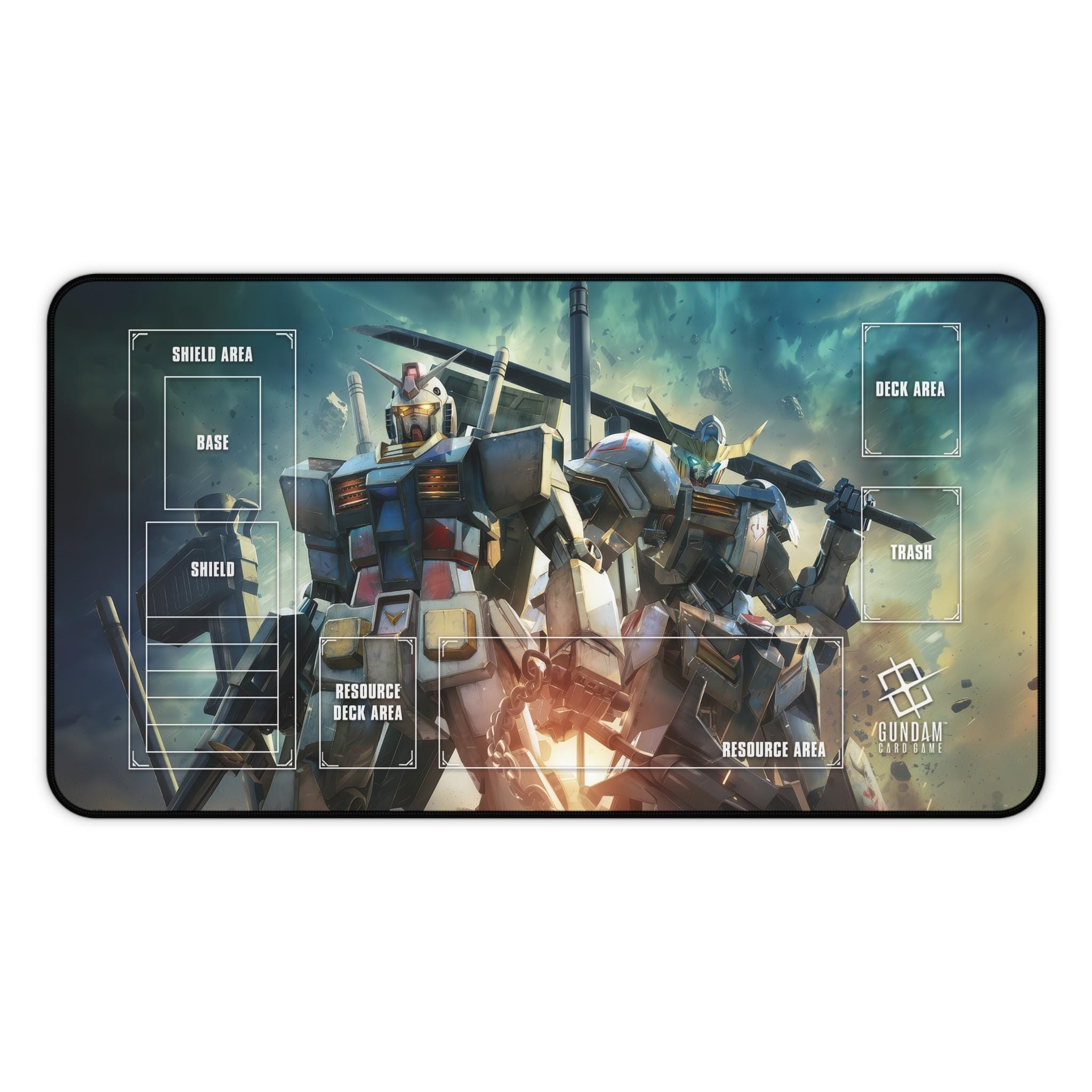 ガンダムツーメカプレイマット：アニメTCGデスクマット16インチx32