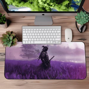 Shogun Desk Mat | Samurai Gaming Mouse Pad XL | Japanese Art Desk Pad for Office & Setup