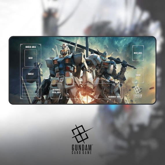 ガンダムツーメカプレイマット：アニメTCGデスクマット16インチx32